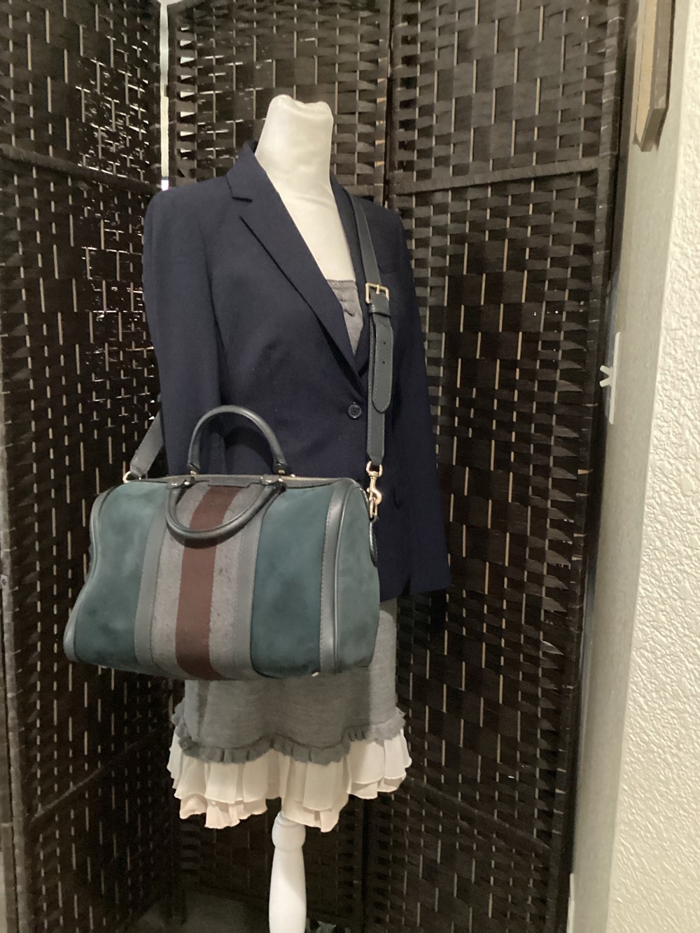 Green Gucci Suede Web Satchel Leather - Picture 16 of 16